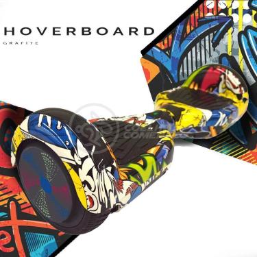 Imagem de Hoverboard Infantil Skate Elétrico Arte Urbana Led Grafite