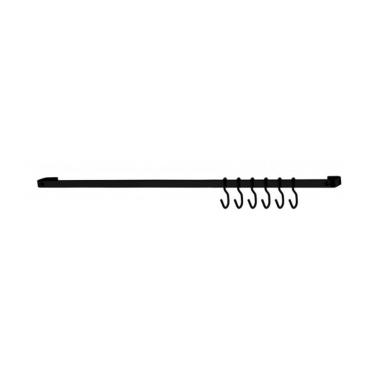 Imagem de Barra De Piatina Em Aço Carbono Bella Cucina 30Cm 7 Peças Future Preto Fosco