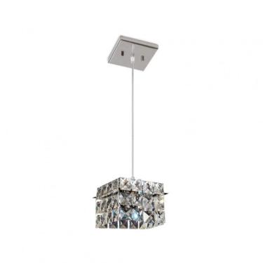 Imagem de Pendente Cristal Quadrado 12x12cm 1 Luz G9 (não Inclusa) Lyon Gply121201pdv2 Bronzearte