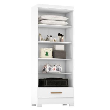 Imagem de Módulo Closet 1 Gaveta Smart Versatile Espresso Móveis Branco