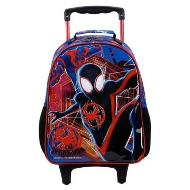 Imagem de Mochila Rodinha Infantil Escolar Menino Homem Aranha Spider Man Miles Morales Xeryus
