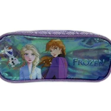 Imagem de Estojo Duplo Infantil Escolar Anna Elsa Frozen Xeryus
