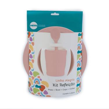 Imagem de Kit Refeição Infantil Vem Rosé Linha Alegria