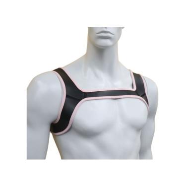 Imagem de Harness Neoprene Preto E Rosa - Apollo - Coleção Fetiche Lovetoys - Preto Com Rosa, G