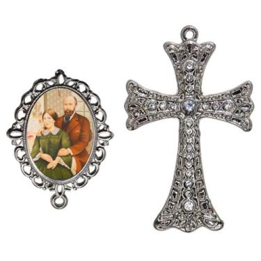 Imagem de Crucifixo Para Terço de Noiva Relicario São Luiz Martins Santa Zelia P