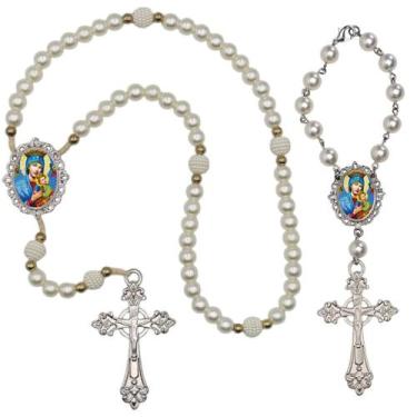 Imagem de Terco de Oraçao de Luxo com Terco de Carro Nossa Senhora Perpetuo Soco