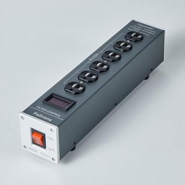 Imagem de pailvens Condicionador De Filtro Energia Ca Com Display, Tomada 4 Vias, Purificador Linha, Áudio Adequado Para Cd Player Hi-Fi, Tv, Cinza