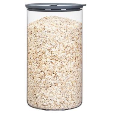 Imagem de Spreccio Recipientes De Vidro Extragrandes Para Armazenamento Farinha E Açúcar Com Tampas Herméticas, Potes Grandes Alimentos 1 Galão (135 Oz), Conjuntos Organização Cozinha, Perfeitos Biscoitos, Ce