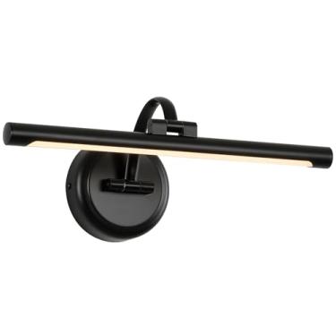 Imagem de Tassuowell Luzes De Parede Led Pretas Para Pinturas, Iluminação Artística Com Fio, 15,75" Regulável, Luz Galeria Totalmente Metálica, Moldura Moderna Retratos Braço Articulado Único, 7 W, 2700 K, Br