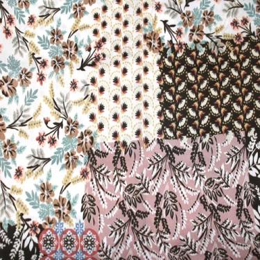 Imagem de Stylish FABRIC 150 cm de largura 100% poliéster mecânico cetim tecido Chiffon-crepe por jarda - 100 g/m², leve, antirrugas, não esticado, cachecóis, blusas e DIY, latte rosa antigo 2 jardas