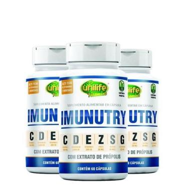 Imagem de Kit 3 Imunutry Z, S, G, P, C, D E E Unilife 60 Caps