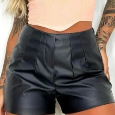 Imagem de Short com Ziper em Tecido material sintético na Cor Preta - Stillos mo