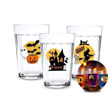 Imagem de Kit 3 Copos Americanos 190Ml Personalizado Festa Halloween - Oro Comer