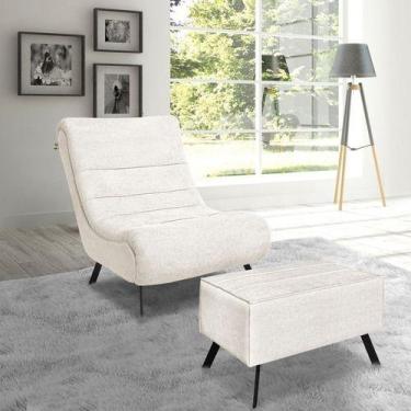 Imagem de Poltrona Nathy Confortável Com Puff Para Sala Ou Quarto Bz - Bz Home D