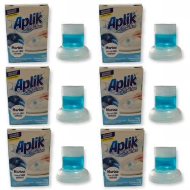 Imagem de 6 Gel Sanitário Adesivo Desinfetante Perfumado Odorizador Vaso até 150