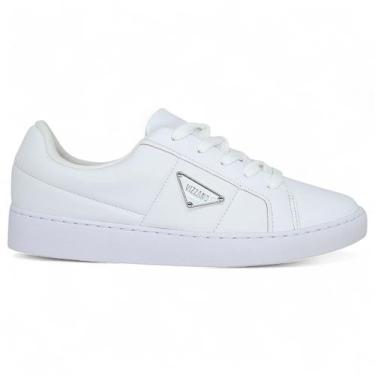Imagem de Tenis Feminino Casual Vizzano Branco Flatform Conforto Macio, Branco, 