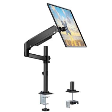 Imagem de WALI Braço de monitor único de 33 a 81 cm, suporte para monitor único, suporte de mesa Vesa até 9 kg, braço de mola a gás com braçadeira, compatibilidade VESA 75 x 75 mm ou 100 x 100 mm (GSDM001