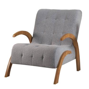 Imagem de Poltrona Flower em Linho Cinza