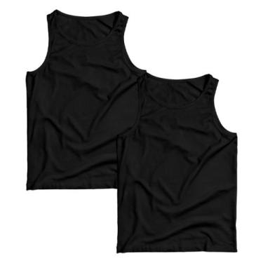 Imagem de Kit 2 Regatas Masculina Camiseta Lisa Premium Algodão Camisa - Basic F