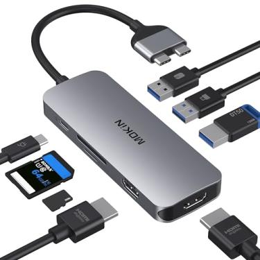 Imagem de Estação de ancoragem para MacBook Pro Air, estação de ancoragem para Mac, monitor duplo MacBook Pro/Air Dock com HDMI duplo (4K @60Hz), 3 USB3.0, leitor de cartão SD TF e hub USB C 100W PD MacBook