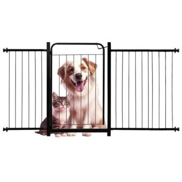 Imagem de Portãozinho Pet Grade Proteção Bebes Cachorro Para Portas Paredes Esca