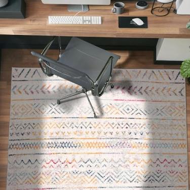 Imagem de Rugshop Tapete geométrico com design boêmio, 9,5 cm x 1,5 m, multi