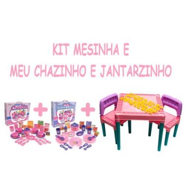 Imagem de Brinquedo Para Meninas Faz de Conta + Mesinha e Chá e Jantar - Big Sta