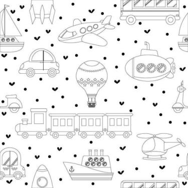 Imagem de Papel de Parede Adesivo Carro Avião 4854643 0,58x2,50M - Adesivo BR