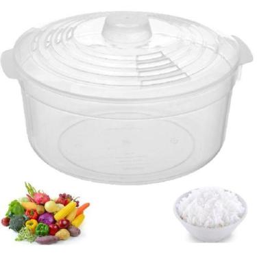 Imagem de Panela Para Microondas Plástico 2,5L Arroz Legumes Cozinha - Santana