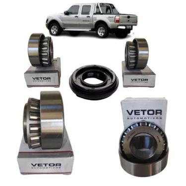 Imagem de Kit 4 Rolamento Retentor Diferencial Ranger Dana 44.3 01-12 - Vetor Au