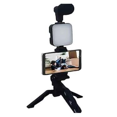 Imagem de Estabilizador Suporte de Celular câmera luz led Tripé YouTuber