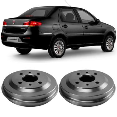 Imagem de Par Tambor Freio Fiat Siena 97 a 2016 Traseiro Sem Cubo Hipper Freios