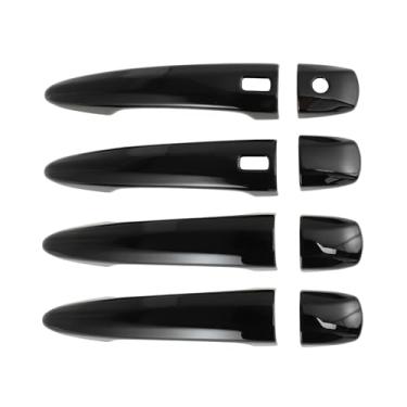 Imagem de Motoforti Protetor de maçaneta de porta para Nissan Altima 2019-2024 para Nissan Sentra 2020-2024 para Nissan Qashqai 2023-2025 Capa de maçaneta externa com fechadura inteligente preto brilhante