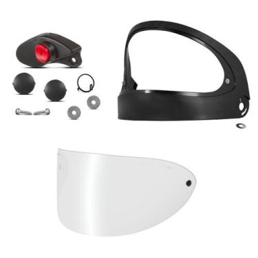 Imagem de Kit Reposição Capacete Sport Moto com 10 Máscara 10 Viseira 10 Botão -