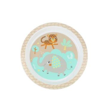 Imagem de Prato Infantil Safari Colorido Resistente e Micro-ondas - CLINGO