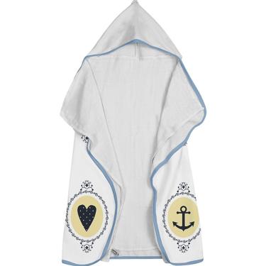 Imagem de Toalha Baby C/ Capuz Tecebem Estampada C/ Fralda Nino Branco