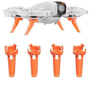 Imagem de LICHIFIT Pernas estendidas divididas para drone DJI NEO trem de pouso suporte de aumento de altura, 4 peças, suporte de elevação e proteção de pouso