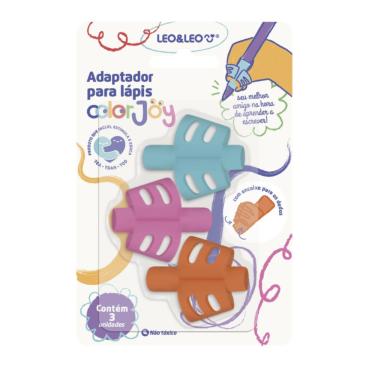Imagem de Adaptador De Lápis Com Encaixe No Dedo Color Joy 3un Leo&leo