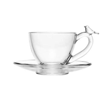 Imagem de Conjunto de 4 Xícaras de Café Cristal Bird Wolff - 80ML