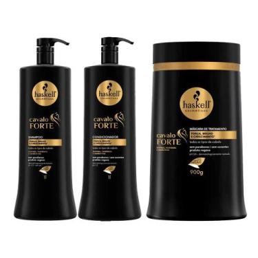 Imagem de Haskell Cavalo Forte Kit - Shampoo + Condicionador + Máscara, Kit