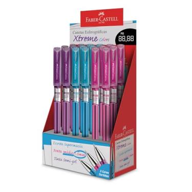 Imagem de Caneta Esferográfica, Faber-Castell, Xtreme Colors, 1.0mm, XT10/MIX.N, RS/RX/AZC, Cores Sortidas