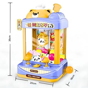 Imagem de Mini Máquina Garra Urso Pegar Bichinhos Pelúcia Infantil Usb