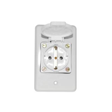 Imagem de TOMADA COM ESPELHO MODELO ALEMÃO SCHUKO 16A 250V STRAHL 160/N-CZ