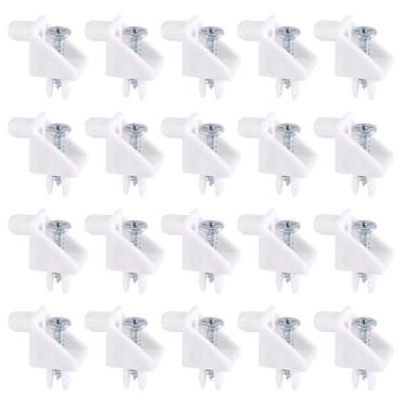 Imagem de BOXOB 20pcs Pinos Suporte Prateleiras para IKEA Peça #101558, Substituição Pinos Suporte Compatível com IKEA Pax e Komplement Armários Estantes (Branco)