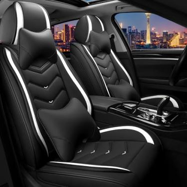 Imagem de Capas de assento de carro para Honda Civic 2000-2025, capa de assento esportiva elegante, capa de assento de carro de couro napa premium. Conjuntos de capas de assento para automóveis (2 assentos