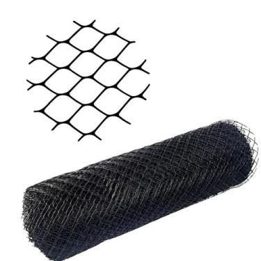 Imagem de Tela Reforçada Preta Pinteiro 1X50 Tecelagem Anti-UV Anti-Ferrugem