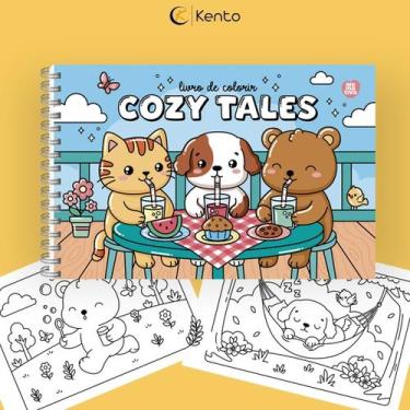 Imagem de Livro de Colorir Espiral Capa Dura 48 folhas Cozy Tales São Domingos /