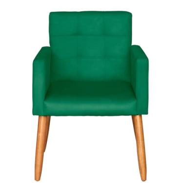 Imagem de Poltrona decorativa para sala de estar recepção moderna (Verde)