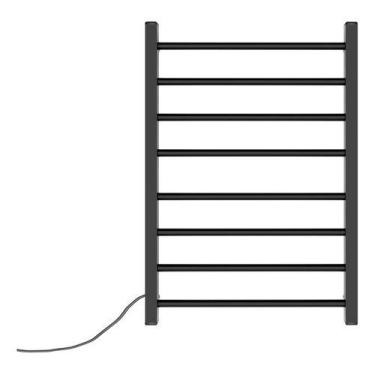 Imagem de Toalheiro Térmico Bivolt Grande Preto Aiello, Esquerdo