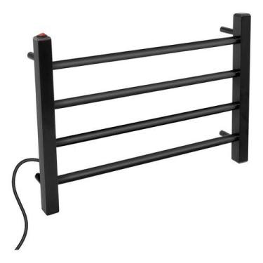 Imagem de Toalheiro Térmico Bivolt Pequeno Preto Aiello, Esquerdo